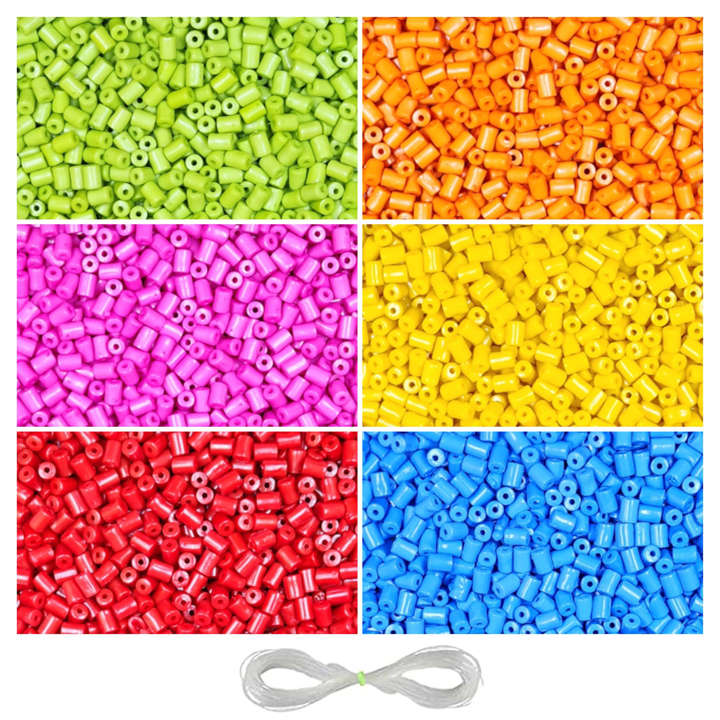 1-5.Pipe Bead-30G 990 Pcs Pipe Beads for Bracelet Making Kit, Bead Craft - Image 1