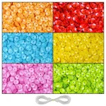 1350 Pcs DIY Sequin Beads for Bracelet Making Kit, Bead Craft
