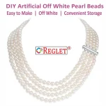 400 Pcs Off White Pearl Beads for Craft, Jewellery Making Kit - Size 10 mm - Image 6