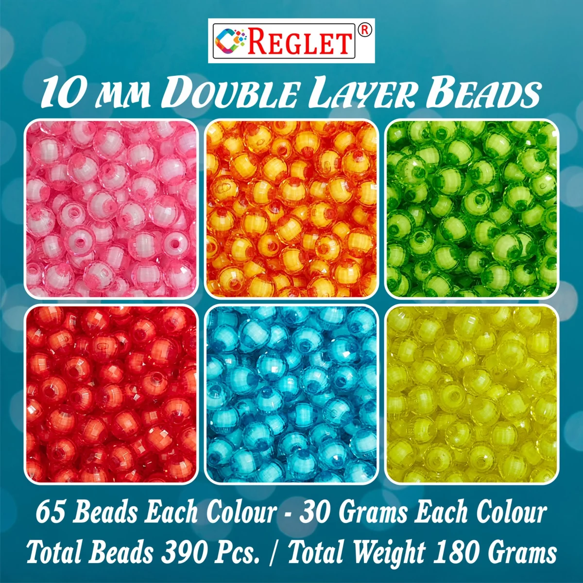 390 Pcs Double Layer Crystal Beads for Bracelet Making Kit, Bead Craft ...