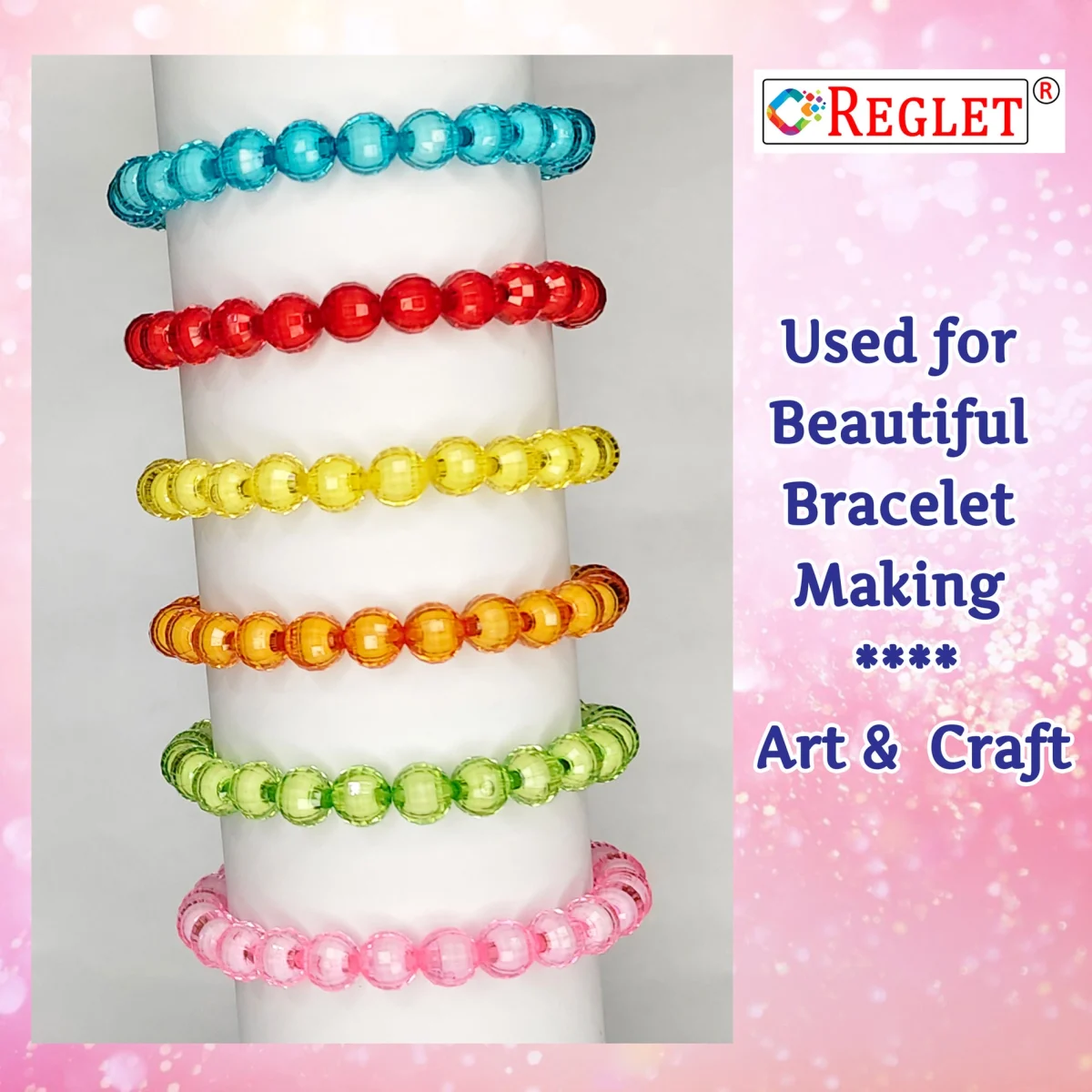 Double Riglet 390 Pcs Double Layer Crystal Beads for Bracelet Making Kit, Bead Craft ...