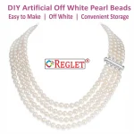 200 Pcs Off White Pearl Beads for Craft, Jewellery Making Kit - Size 12 mm - Image 6
