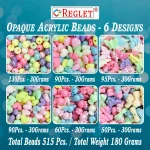 515 Pcs Opaque Crystal Beads for Bracelet Making Kit, Bead Craft - Image 2