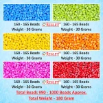 990 Pcs Pipe Beads for Bracelet Making Kit, Bead Craft - Image 2