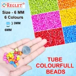 990 Pcs Pipe Beads for Bracelet Making Kit, Bead Craft - Image 3