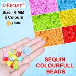 1350 Pcs DIY Sequin Beads for Bracelet Making Kit, Bead Craft - Image 4