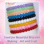 250 Pcs Jelly Glass Beads for Bracelet Making Kit - Image 3