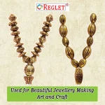 340 Pcs Golden Antique Beads for Bracelet Making Kit, Bead Craft - Image 4