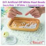 5800 Pcs Off White Pearl Beads for Craft, Jewellery Making Kit - Size 4 mm - Image 4