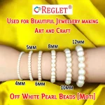 3000 Pcs Off White Pearl Beads for Craft, Jewellery Making Kit - Size 5 mm - Image 3