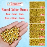 1800 Pcs Golden Pearl Beads for Craft, Jewellery Making Kit - Size 4 , 5 , 6 , 8 , 10 , 12 mm - Image 3