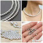 1800 Pcs Silver Pearl Beads for Craft, Jewellery Making Kit - Size 4 , 5 , 6 , 8 , 10 , 12 mm - Image 4
