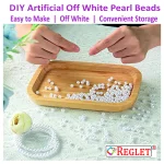 800 Pcs Off White Pearl Beads for Craft, Jewellery Making Kit - Size 8 mm - Image 4