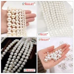 800 Pcs Off White Pearl Beads for Craft, Jewellery Making Kit - Size 8 mm - Image 5