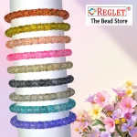 250 Pcs Single Shade Sparkle Glass Beads for Bracelet Making Kit - Image 4