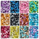 335 Pcs Dual Shade Sparkle Glass Beads for Bracelet Making Kit