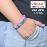 335 Pcs Dual Shade Sparkle Glass Beads for Bracelet Making Kit - Image 5