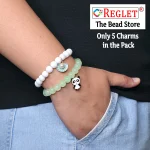 5 Pcs Charms + 250 Pcs Jelly Glass Beads for Bracelet Making Kit - Image 4