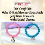 5 Pcs Charms + 250 Pcs Jelly Glass Beads for Bracelet Making Kit - Image 5