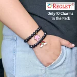 10 Pcs Charms + 290 Pcs Black Glass Beads for Bracelet Making Kit - Image 5