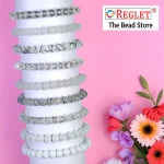 250 Pcs White Glass Beads for Bracelet Making Kit - Image 4