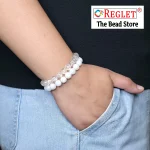 250 Pcs White Glass Beads for Bracelet Making Kit - Image 5