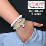 10 Pcs Charms + 250 Pcs Jelly Glass Beads for Bracelet Making Kit - Image 4