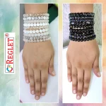 540 Pcs Black & White Glass Beads for Bracelet Making Kit - Image 5