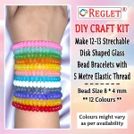 480 Pcs Disk Shaped Glass Beads for Bracelet Making Kit - Image 3