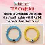 15 Pcs Evil Eye Beads + 480 Pcs Disk Shaped Glass Beads for Bracelet Making Kit - Image 3