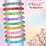 250 Pcs Marble Glass Beads for Bracelet Making Kit - Image 5