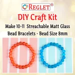250 Pcs Matt Glass Beads for Bracelet Making Kit - Image 3