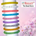 250 Pcs Matt Glass Beads for Bracelet Making Kit - Image 5