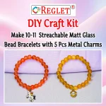 5 Pcs Charms + 250 Pcs Matt Glass Beads for Bracelet Making Kit - Image 3