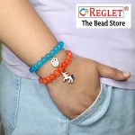 5 Pcs Charms + 250 Pcs Matt Glass Beads for Bracelet Making Kit - Image 4