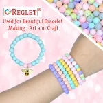 225 Pcs Pastel Glass Beads for Bracelet Making Kit - Image 3