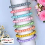 225 Pcs Pastel Glass Beads for Bracelet Making Kit - Image 5