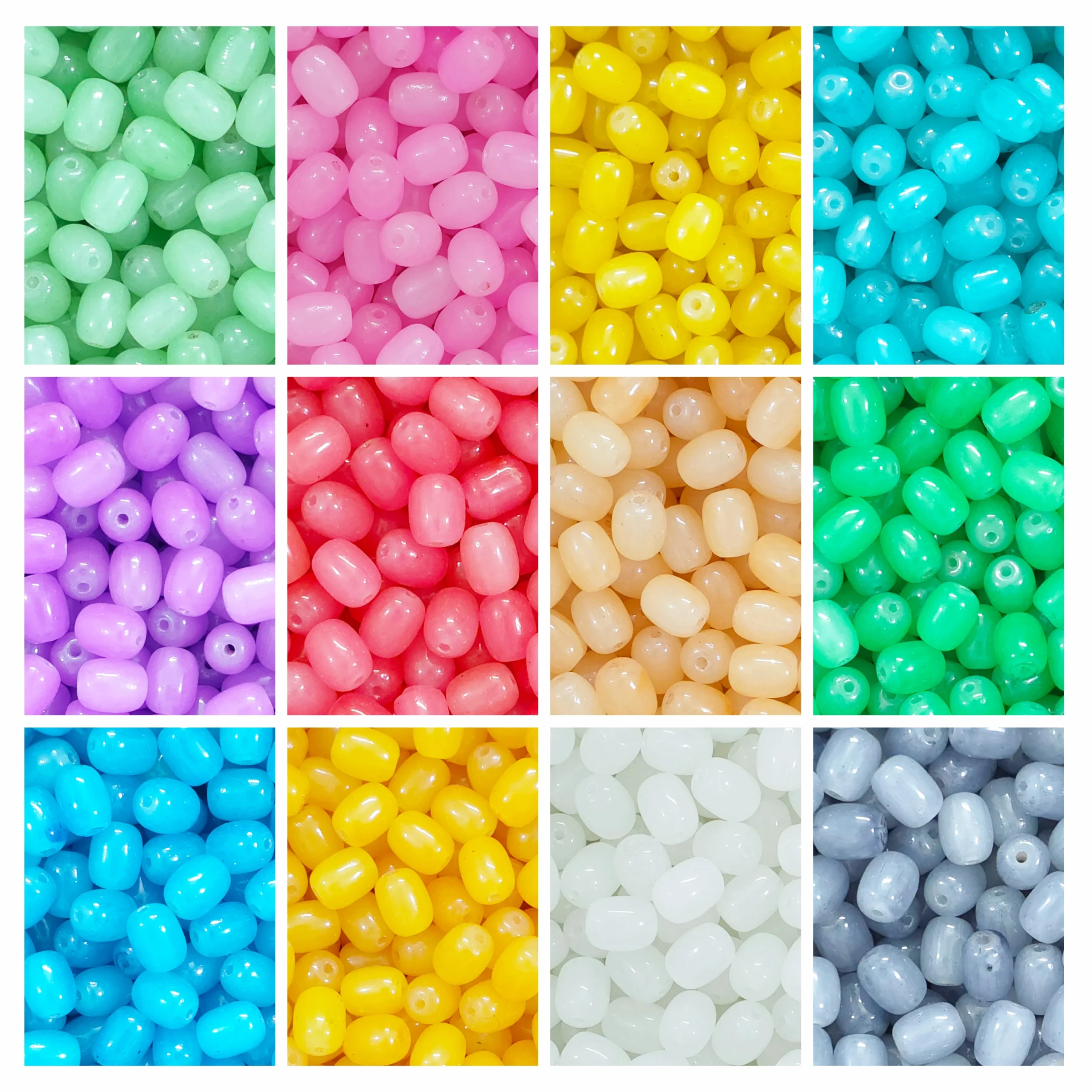 Beads-R-61 (1) 215 Pcs Cylinder Glass Beads for Bracelet Making Kit - Image 1