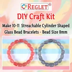 215 Pcs Cylinder Glass Beads for Bracelet Making Kit - Image 3