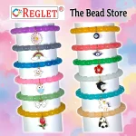 10 Pcs Charms + 215 Pcs Cylinder Glass Beads for Bracelet Making Kit - Image 5