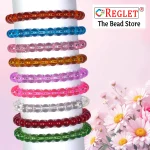 250 Pcs Crystal Glass Beads for Bracelet Making Kit - Image 4