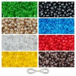 320 Pcs Diamond Cut Glass Beads for Bracelet Making Kit