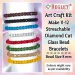 320 Pcs Diamond Cut Glass Beads for Bracelet Making Kit - Image 4