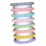 Pastel Glass Beads Bracelet Set - Pack of 8 - Stretchable