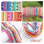 3000 Pcs Dual Tone Flat Polymer Clay Fimo Beads [6mm] + Jewellery Making Kit - Pack of 26 - Image 4