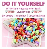 800 Multicolour Alphabet Beads Kit + 65 Emoji - Acrylic Letter Beads for for Bracelet Making Kit - Image 3