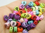 800 Multicolour Alphabet Beads Kit + 65 Emoji - Acrylic Letter Beads for for Bracelet Making Kit - Image 6