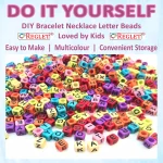 1000 Alphabet Beads Kit (3 Types) + 65 Emoji/Smiley + 200 Pcs Round Beads + 275 Pcs Pipe Beads – Letter Beads for Bracelet Making Kit - Image 5