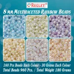 960 Pcs Multi Faceted Rainbow Crystal Beads for Bracelet Making Kit, Bead Craft - Image 2