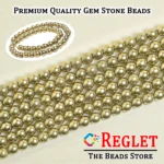 1 String Natural Golden Hematite Gem Stone Beads Round - 8mm - Image 4